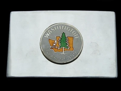 KD13147 超棒 20 世纪 70 年代 * 华盛顿 - 松树州 * * 不锈钢扣 — 第 1/2 张图片
