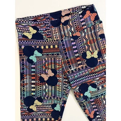 Leggings LuLaRoe Talla Única Disney Minnie Mouse Tribal Estampado Azteca Foto 1 de 4