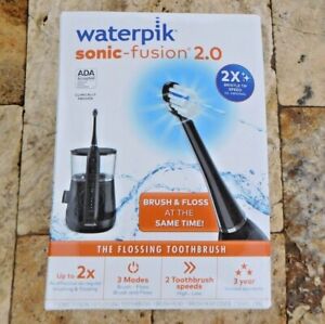 🌟🎈 Waterpik Sonic-Fusion 2.0 Flossing Toothbrush 3 Modes Black SF-03W012-2 🌟
