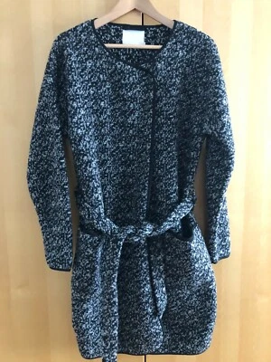 KAFFE Mantel Jacke schwarz/grau Salz/Pfeffer Gr. 38 offene Trageweise - Bild 1 von 4