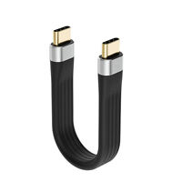 For Thunderbolt 3 Data Cable 10/40Gbps Soft USB-C Charging Cord Line Emark Chip - Color: 10G no Emark chip Lysee Data Cables 
