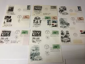 FDC First Day Of ISSUE 10 DIFFERENT ABOUT CIVIL WAR - Bild 1 von 5