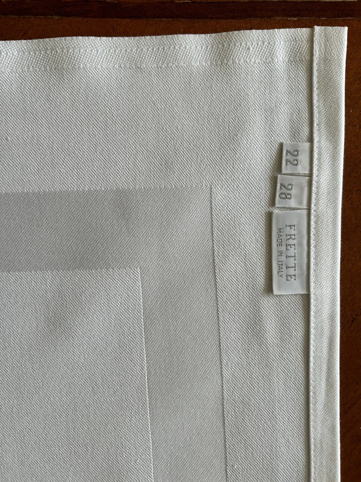 Nuevo Frette Italia 100 % algodón ropa de cama lado o lugar mate blanco banda satinada Foto 1 de 4