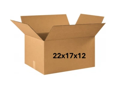 22" x 17" x 12" CARDBOARD BOX - 200 lb - SINGLE BOX - Image 1 of 4