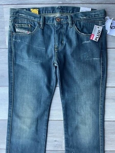DIESEL GIRL'S TEEN'S BLUE "PLUVI" DENIM JEANS - SIZE 16 - NEW & TAGS - Picture 1 of 10