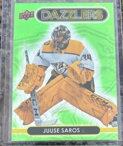 2021-22 Upper Deck Series 2 Green Dazzlers Juuse Saros #DZ-27 - Picture 1 of 2