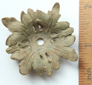 "Antiguo adorno de latón de bronce decoración ""Flor""" - Imagen 1 de 4