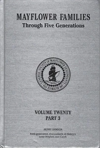 Mayflower Families Thru Five Generations Vol 20 Part 3 HENRY SAMSON Silver Books - Picture 1 of 1