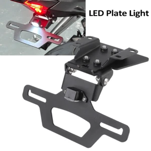 Adjustable LED Plate Light License Number Plate Bracket For Yamaha MT-07 FZ-07 - Picture 1 of 24