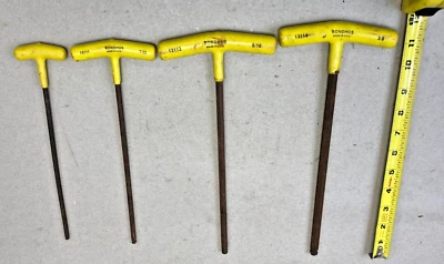Lot Of 4 ~ Assorted Bondhus T-Handle Hex Wrenches ~ Used & Soiled. - Image 1 of 4