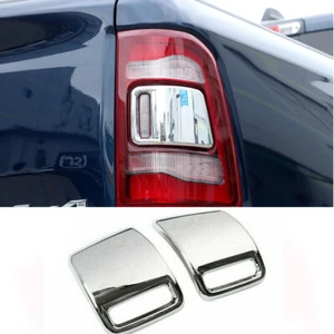Car Chrome Rear Taillight Lamp Cover Trim Decor Bezels For Dodge Ram 1500 2018+  - Picture 1 of 10