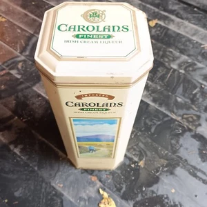 Vintage CAROLANS Finest Irish Cream Liquor Tin Container Scenes - Picture 1 of 3