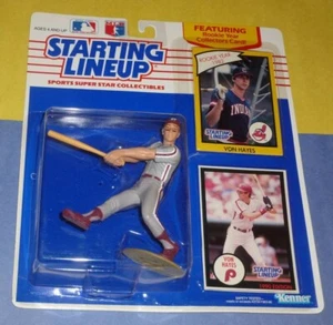 1990 VON HAYES Philadelphia Phillies alineación inicial + tarjeta "Año de novato 1982" - Imagen 1 de 3