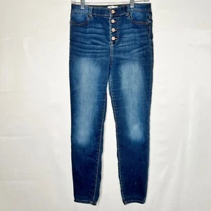 Pantalones de mezclilla para niñas Jordache talla 18 súper ajustados botones a presión ajustables tiro alto cintura - Imagen 1 de 11