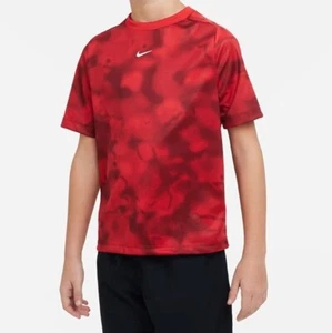 NIKE Boys Dri-FIT Multi+ Printed Training Tee * UNIVERSITY RED - XS, M, L * NWT - Picture 1 of 4
