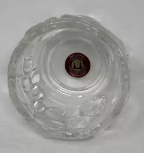 Cuenco pequeño de vidrio artístico transparente Walther de 3 1/2 pulgadas de diámetro 2 1/2 pulgadas departamento Alemania - Imagen 1 de 6