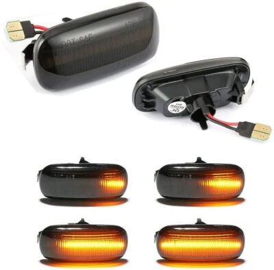 For Audi A4 S4 B6 B7 A6 A8 C5 Dynamic LED Smoked Lens Side Marker Signal Light - Image 1 of 4