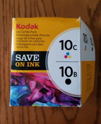 KODAK INK COMBO PACK 10C & 10B-OPENED BOX - Image 1 of 4