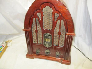 Vintage GE Cathedral AM/FM Radio Model 7-4100JA Reproduction 1930's Works - Picture 1 of 10