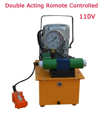 10000 PSI Double Solenoid Valve Two-Circuit 110V Electric Driven Hydraulic Pump - Image 1 of 4