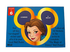 1992 Disney Ear Shaped Sticker , Belle