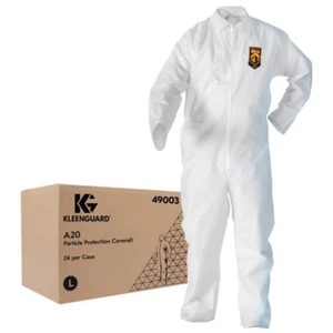 Kleenguard 49003 Disposable Coveralls  L SMMM Sipper Open Cuff & Ankle Box of 24 - Bild 1 von 5