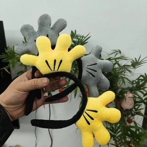 2pcs Mickey Mouse Yellow Gloves Mouse Ears Gray Ears Hat headband - Picture 1 of 8