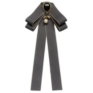 Camicia tuta uomo donna fiocco cravatta pre legata classica diamante raso matrimonio festa - Foto 1 di 22