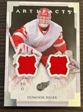2013-14 Upper Deck Artifacts Dominik Hasek GU Dual Relic /125 Detroit Red Wings