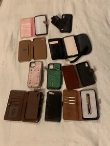 Lote de 10 fundas tipo billetera para iPhone (#1) - Imagen 1 de 20