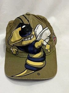 Cappello vintage marrone chiaro Georgia Tech BUZZ '94 GRANDE logo TUTTO berretto a snapback anni '90 Y2K - Foto 1 di 6