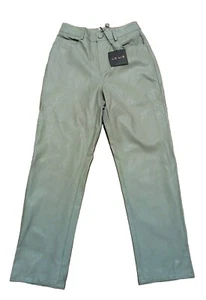 Le Lis Faux Leather Tan pants Size Small S. NWT Straight Leg  - Picture 1 of 9