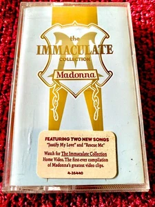 MADONNA PROMO IMMACULATE COLLECTION CASSETTE TAPE WITH HYPE STICKER ON BOX LID - Picture 1 of 6