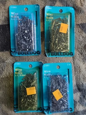 Maqueta Ferrocarril Bulldog Hardware Clavos de Alambre Calibre 18 X 3/4” 4 PK = 8 Onzas Nuevo de Lote Antiguo  Foto 1 de 4