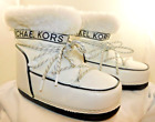 Michael Kors Women's Zelda White Winter Snow Boots Us Size 9 (size 39 Eu, 7 Uk)