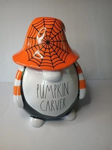 Rae Dunn Pumpkin Carver Gnome Cookie Jar Halloween Table Top Decor - Picture 1 of 8