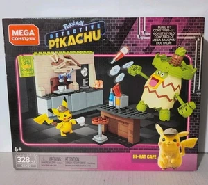 Mega Construx Pokemon Detective Pikachu Hi-hat Cafe Building Set NIB - Box Wear - Picture 1 of 17