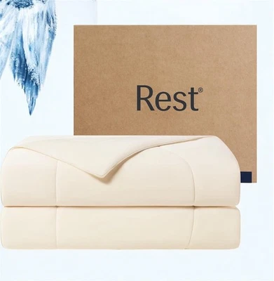 REST EVERCOOL REST® Evercool® Cooling Comforter, King/Cali King, Hot Sleepers Blanket IVORY