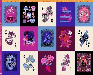 Hello Alice Pink Teal Panel by Moda Fabrics ~ By The Panel - Picture 1 of 1