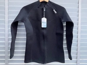 WENLIA Neoprene Wetsuit Jacket XL Ladies Long Sleeved Black Zipped Top - Picture 1 of 8