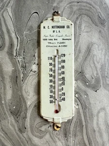 VINTAGE  ADVERTISING PROMO THERMOMETER METAL SEPTIC TANKS LOUISIANA BLOOMINGTON - Picture 1 of 4