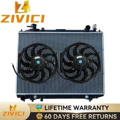 NEW 32mm Radiator+Fan For 2006-2011 Ford Ranger PJ PK Petrol Diesel Auto Manual - image 1 of 4