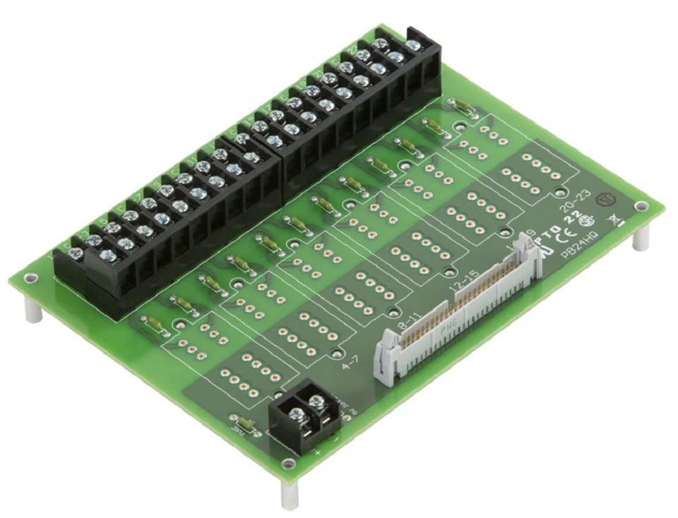 Rack de posición de 6 módulos Opto 22 PB24HQ Quad Pak con conector de cabezal Foto 1 de 1