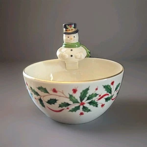 Lenox Holiday Weihnachten Schneemann Schale unterhaltsam Weihnachtsgeschenk Kollektion - Bild 1 von 4