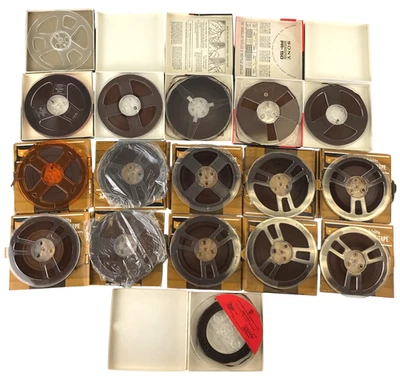 Lote de 16 cintas carrete a carrete 1/4" x 1800' se venden en blanco 7"" Billy Graham COMO ESTÁN Foto 1 de 4