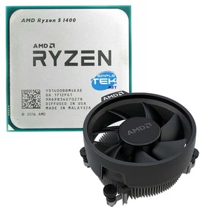 AMD Ryzen 5 1400 CPU Processor AM4 With Heatsink Without Gpu Integrated Card V - Picture 1 of 5