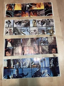 1980 STAR WARS EMPIRE STRIKES BACK SUPER SCENE COMPLETE STICKER CARD PANEL SET - Picture 1 of 6
