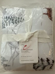 (1) Edredón Pottery Barn Whistler Run Skier KING Sham - NUEVO - Imagen 1 de 3