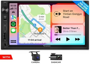 CAM+DVR+Android 14 2DIN 7" IPS Car Stereo Radio CarPlay GPS Head Unit BT 5.4 DSP - Foto 1 di 21