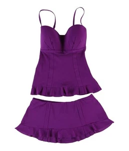 Profile Womens Starlet Halter 2 Piece Tankini, Purple, 8 - Picture 1 of 2